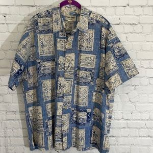 Mens Cooke Street Hawaiian short sleeve shirt - XXL